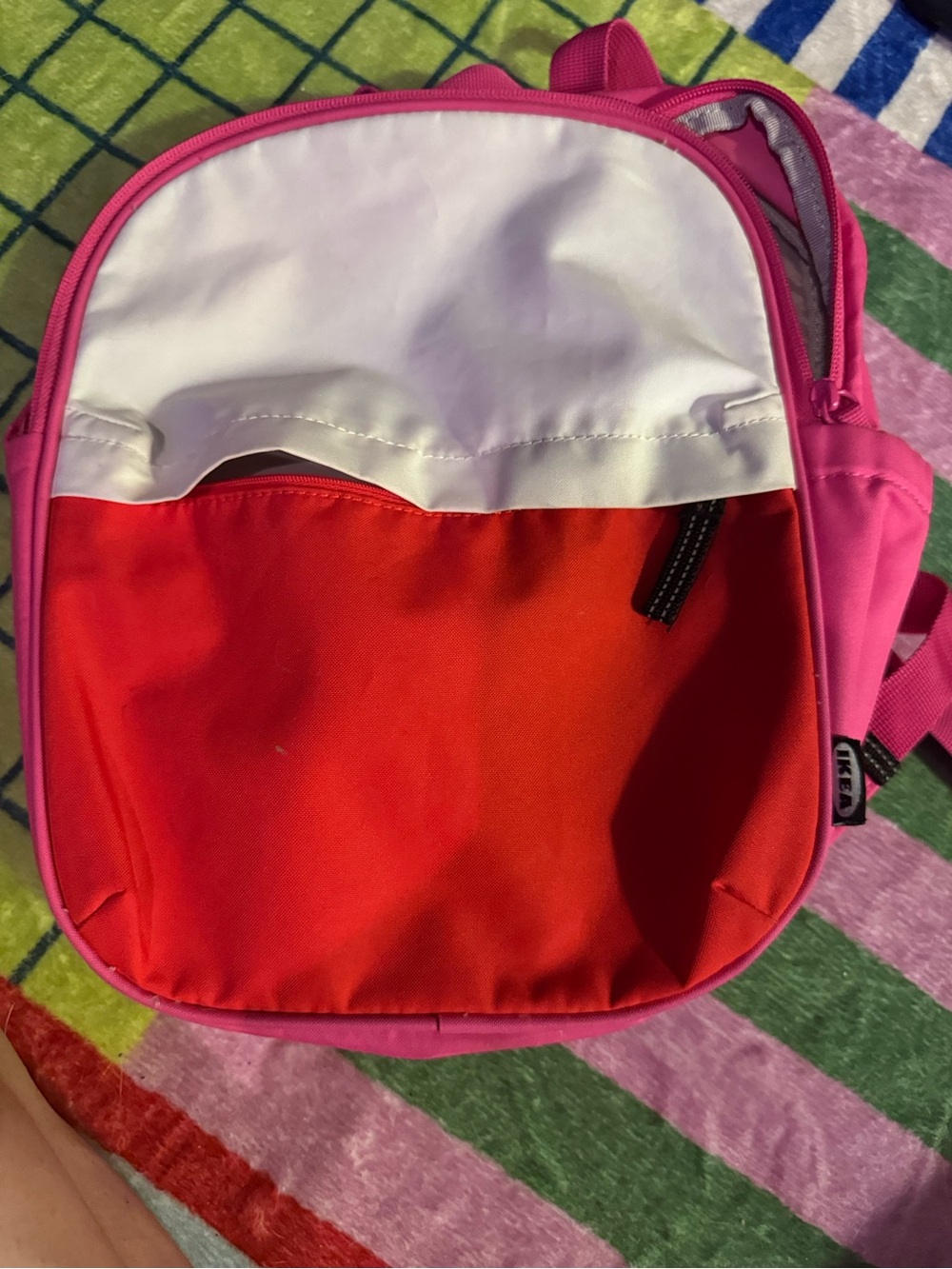 IKEA Pink, Red & White Kids Backpack